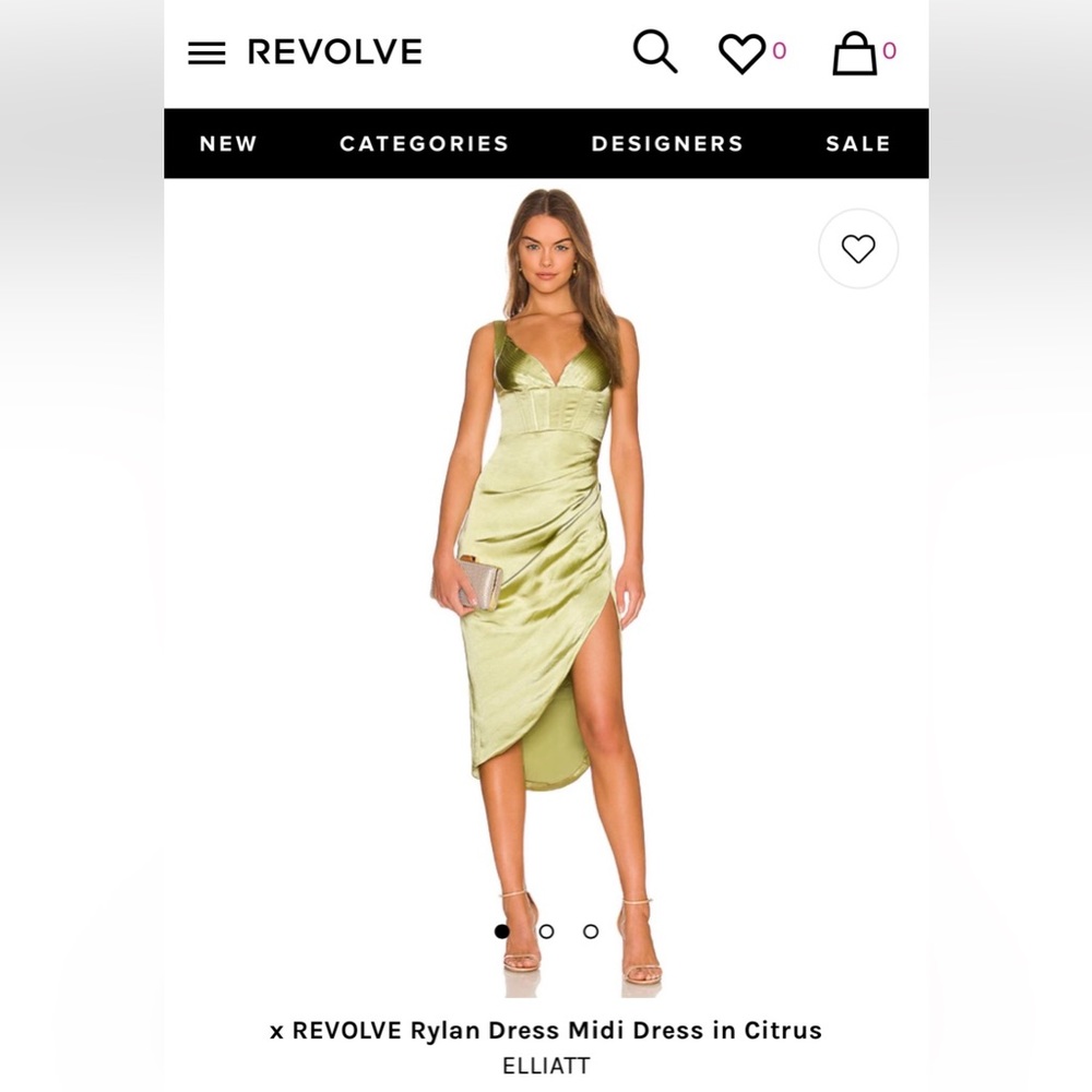 Rylan Midi Dress in Citrus.